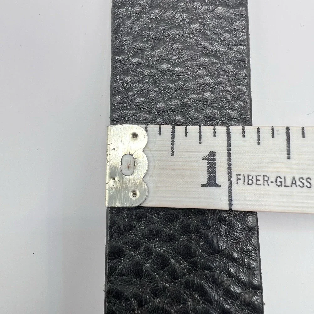 VTG Garuglieri Textured Genuine Leather Fashion Belt Small Black Made In Italy